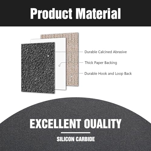 100 Pcs 5 inch Wet Dry Sanding Discs 240 Grit 8 Hole Hook and Loop - style: 100 Pcs-240 Grit