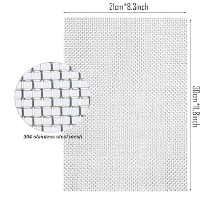 4 Pack 5 Stainless Steel Mesh, 12x8 Inch Wire Mesh Sheets for DIY Projects - Easy to Cut, No Rust