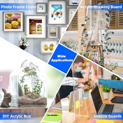 (10 Pack) 8" x 10" Clear Plexiglass Sheets 1mm Thick - size: 8" x 10" (10 pack), style: 1mm Thick (0.04")
