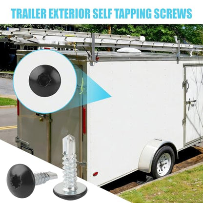 Enclosed Trailer Screws Self Tapping Black 100 Pack #10 x 3/4 Inch - color: Black, size: #10 x 3/4 Inch