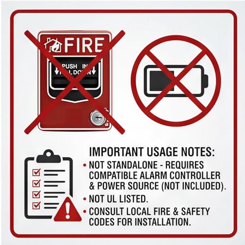 Manual Pull Station Fire Alarm, Emergency Alarm Station with Key, Dual Action Manual Call Point Fire Alarm Panic Button, Wired 9-28VDC Compatible for Alarm Siren or Panel, Includes 2 Keys
