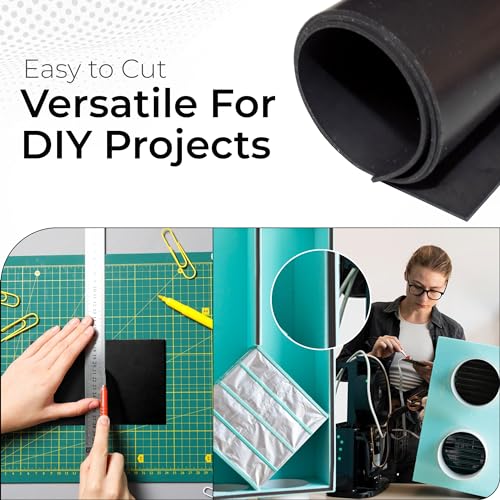 Exactly Rubber - Neoprene Sheet, 60A Durometer Rubber Mat, Gasket Material with -30 to 195°F Temperature Resistance, Oil and Gasoline-Resistant Rubber Sheet, Made in The USA, 3/32 x 9" x 12" - size: 3/32 x 9 x 12