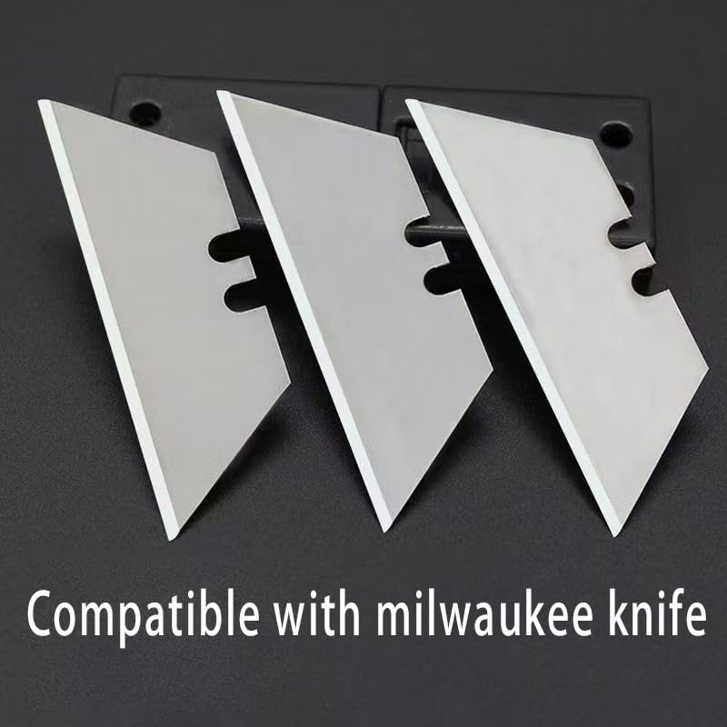 50-Piece Carbide Utility Knife Blades Compatible with milwaukee knife – Durable, Sharp, and Reliable Replacement Blades