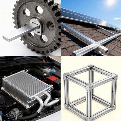 1 Piece 305mm x 25mm x 12mm 6063 Aluminum Flat Bar, Silver, Lightweight & Strong for DIY Projects, Furniture, and Industrial Use (1, 305 * 25 * 12mm)