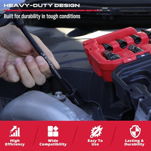 73-Piece Impact Socket Set with Hex & Torx Bit Sockets, SAE & Metric Deep & Shallow Sockets, Ratchet Handle, Universal Joint, Adapters & Extension Bars, CR-MO Steel - style: 73-Piece Master Impact Set