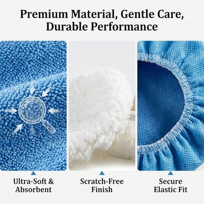 Sukh Car Buffing Pads Bonnets, 5-6 inch Polishing Bonnets for Car Buffer