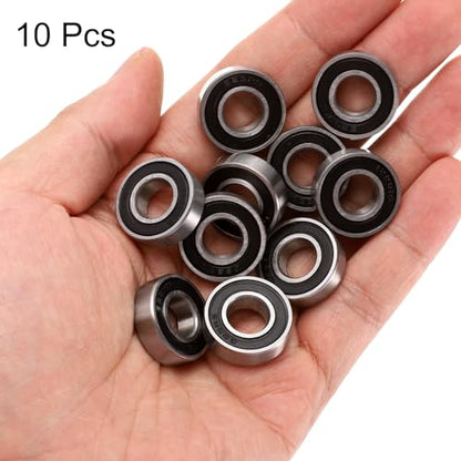 uxcell 10pcs 699-2RS Bearing 9x20x6mm, Chrome Steel, Miniature, ABEC3 - size: 699-2RS