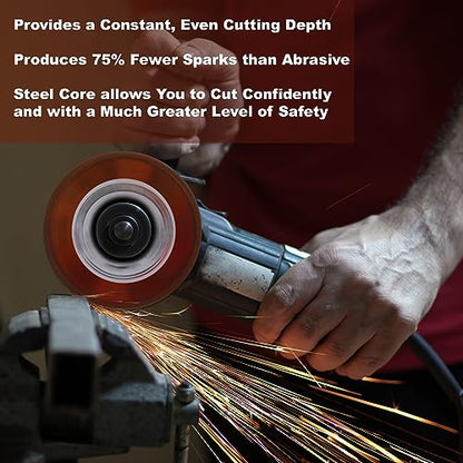 Diamond Extreme 4-1/2 Inch Metal Cutting Diamond Blade, Heavy-Duty Vacuum-Brazed Cut Off Wheel, 7/8"-5/8" Arbor for Rebar, Steel, Stainless Steel, Angle Iron & Sheet Metal (4.5") - size: 4-1/2 Inch