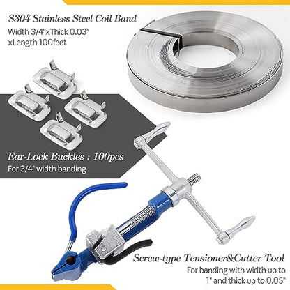 UpJiaFlarish Steel Banding Strapping Kit - Banding Tool, Stapping Tool