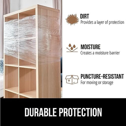 GORILLA GRIP Stretch Film Shrink Wrap for Moving, 500'x24" Roll - size: 24" - 500 FT Roll
