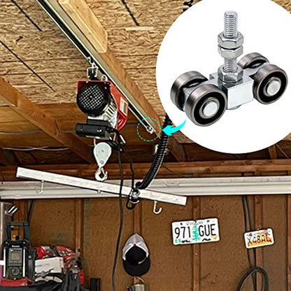 CNQLIS 4 Wheel Trolley Assembly Roller Trolley, Silent M10 Bolt and Nuts - style: Silent Trolley