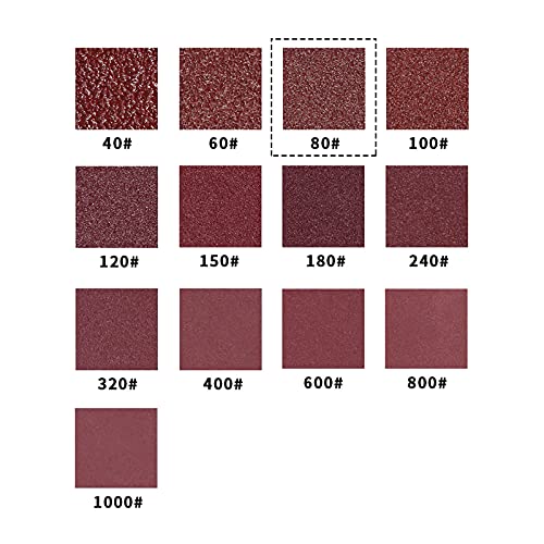 30 Pcs Mouse Detail Sander Sandpaper 6 Hole, 80 Grit Hook and Loop Detail Sandpaper, for Metal Woodworking Grinding Polishing - style: 80 Grit