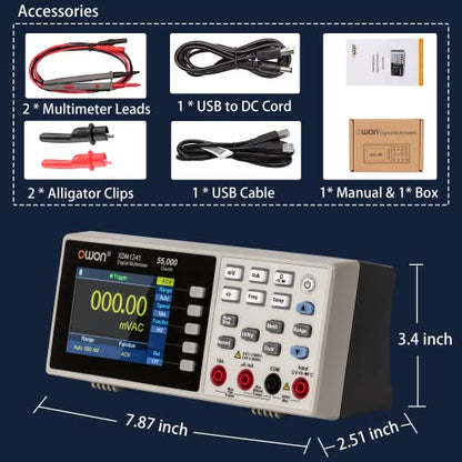 XDM1241 Bench Digital Multimeter, True RMS Desktop Meter - style: XDM1241