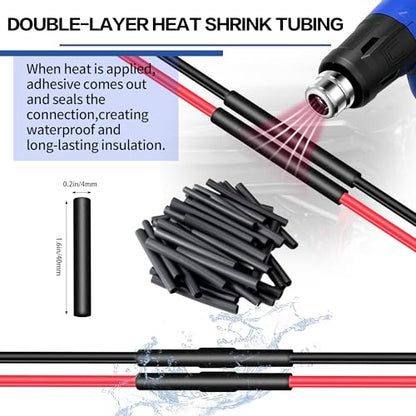3 Pin Connector Waterproof, 16 AWG 3 Wire Connector, Automotive Electrical Connector with Heat Shrink Tubing, Automotive Truck, Marine Wire Connection, 6 Sets (16 AWG-3 Pin, 6) - style: 16 AWG-3 Pin