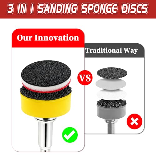63 PCS 1 Inch Sanding Dremel Discs Hook and Loop Sandpaper 240 Grit - style: 240 Grit