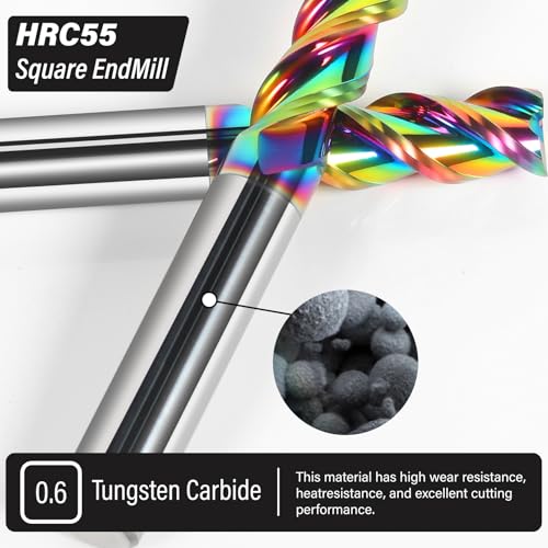 3pcs 1/2" Tungsten Carbide End Mills for Aluminum & Copper Alloys - size: 1/2 in