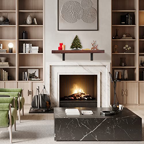 7 inch x 6 inch Heavy Duty Shelf Brackets , Max Load 1100 Lbs ,Premium Alloy Metal Mantel Brackets (Set of 2) Fireplace Mantel Brackets - Countertop Support (7" x 6" ) - size: 7 inch x 6 inch