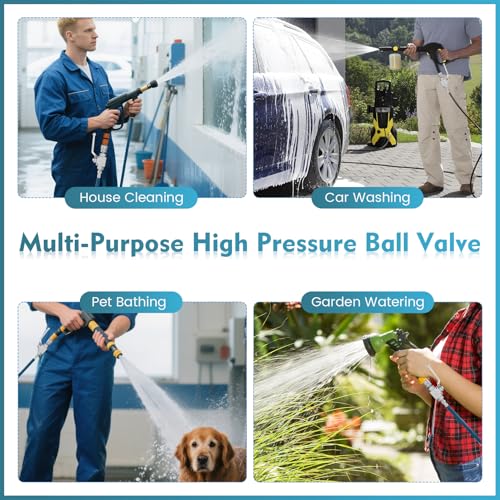 Pressure Washer Ball Valve, 3/8" Quick Connect, 4500 PSI Valve - style: 1Pcs
