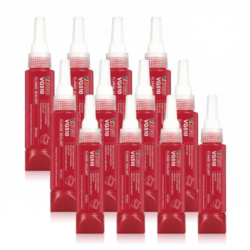 VG510 High Temp Gasket Maker & Anaerobic Flange Sealant, Instant Seal for Heavy Machinery, Fleet Repair & Plant MRO, Fluid Resistant, 50ml, 12-Pack Bulk - style: 50ml-12 Pack
