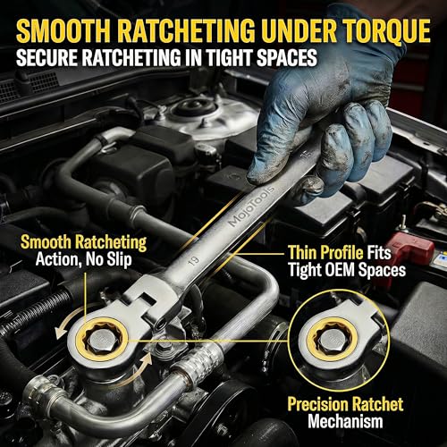 Metric Ratcheting Wrench Set, 8-24mm Flex Head, 23-Piece Cr-V Kit
