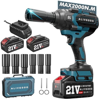 Cordless Electric Impact Wrench (2000N.m/1500Ft-lbs)