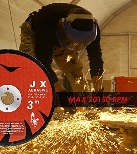 Cut-Off Wheels Cutting Wheel Disc 3" x 1/16''x3/8'' Thin Metal Stainless Steel Cutting Cut Off Disc Blades Grinding Wheel for Angle Grinders - style: 25PCS 3"x 1/16"x3/8"