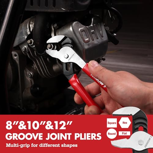 ARROW 8PCS Pliers & Wrench Set, Portable Rolling Bag With Handle