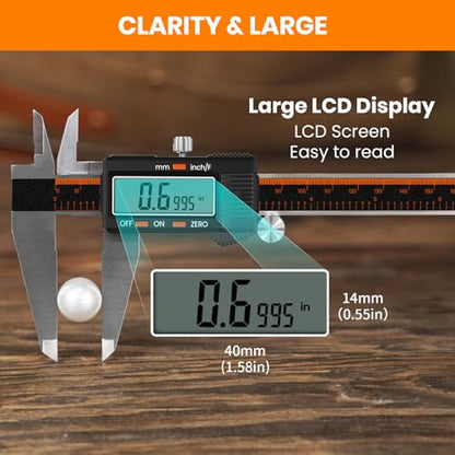 HARDELL Digital Caliper 12 Inch, Micrometer Calipers with Large LCD Screen - size: 12 Inch