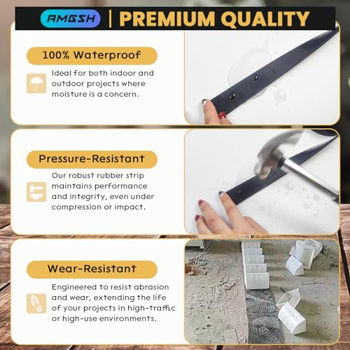 Neoprene Rubber Strip Solid Rubber Roll, Non-Adhesive - size: Non-Adhesive 1/8" Thick × 4" Wide × 10 Ft Long