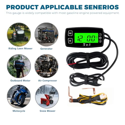 Runleader Digital Engine Temperature Gauge Volt Meter RL-TM005