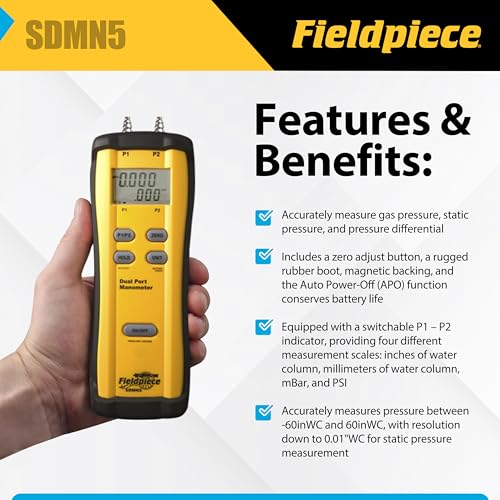 Fieldpiece Dual-Port Manometer - SDMN5