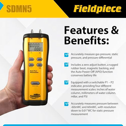 Fieldpiece Dual-Port Manometer - SDMN5