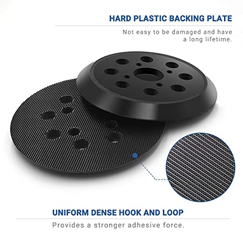 5 Inch 8 Hole Hook and Loop Sander Replacement Backing Pad