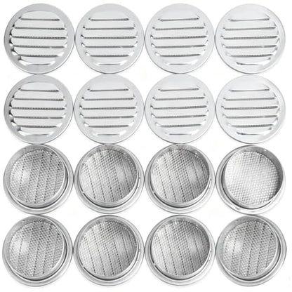 Round Aluminum Louver with Insect Screen, 2 Inches (12)