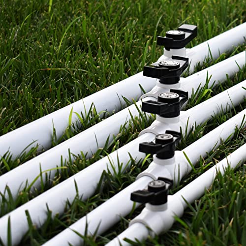 2Pcs 1" PVC Ball Valve, Shut-Off Valve with Easy to rotate and Excellent Handle, Rated at 150 PSI - size: 1 Inch (1")