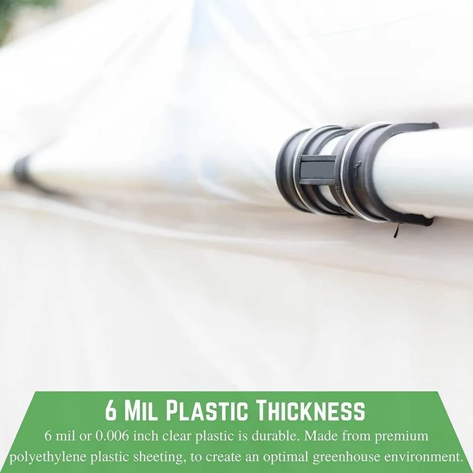Farm Plastic Supply 4 Year Clear 6 mil Greenhouse Plastic Sheeting - Clear Sheeting, Polyethylene Film, Transparent Plastic Film for Greenhouse (36' x 75')