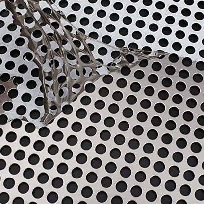 Perforated Metal Sheets Perforated Stainless Steel Sheet-Sheet Metal with Holes-20GA 0.4 Inch Hole 19.3 Inch X19.3 Inch-Suitable for Ventilation Smoking and Decorative Screen Style Grilles - size: 19.3"X19.3"