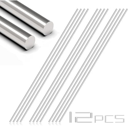 12Pcs 1 mm x 300 mm 304 Stainless Steel Rod, Metal Shaft - color: 12, size: 1mm x 300mm