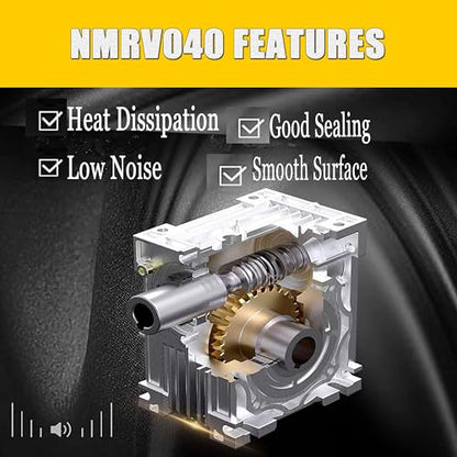 Worm Gear Gearbox Metal Reducer NMRV040,Input 14 mm,Output 18mm - size: 50:1