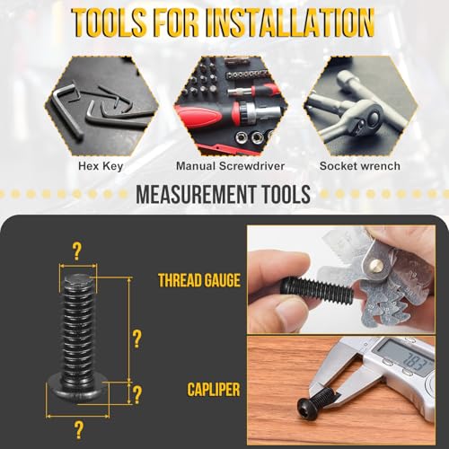 DTGN #8-32x1 Button Head Socket Cap Screw 30Pcs 304 SS Black Oxide - color: Black, size: #8-32x1"