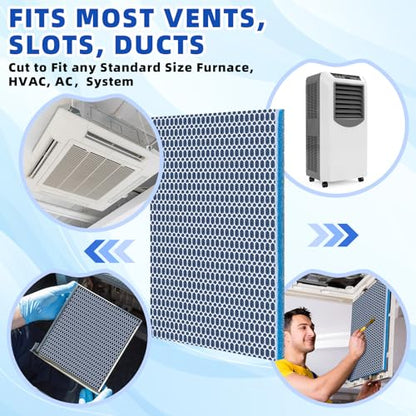 Glooglitter 2 Pieces 8D Washable Air Filter Reusable Replacement Air Filter 30 x 20 Inch Cut to Fit Air Conditioner Filters for Air Conditioning HVAC Furnace Vents