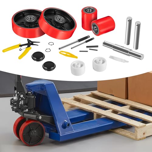 Pallet Jack/Truck Wheels Kit for Most Hand Pallet Jacks- Complete Set!