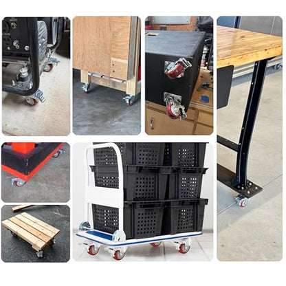 3 inch Heavy Duty Casters,Set of 4,Locking Swivel Wheels - size: 3 inch
