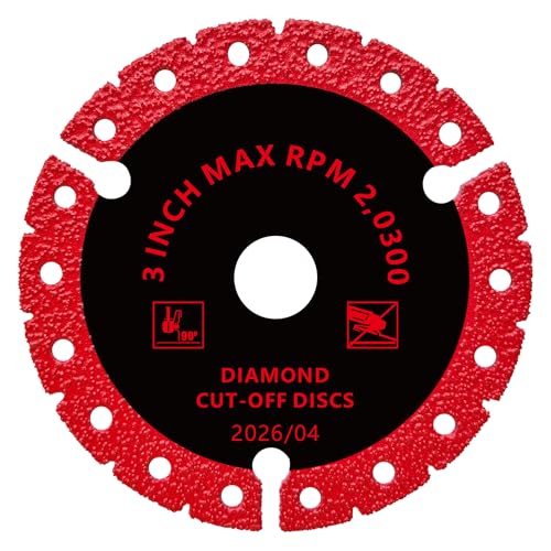 FOXBC 3 inch Diamond Multi-Purpose Saw Blades Metal Cutting Wheel - 3 Pack