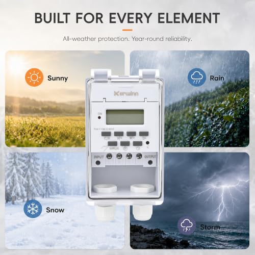 220V 30A Programmable Digital Timer Switch, 16 On/Off Timing Times