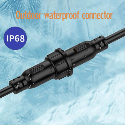 Waterproof Connectors 3 Wire, 12AWG Male Female Plug LED Connector with 3Pin, IP68 25CM Extension Cable for Car, Truck, Boat, LED Strip Lights, (2Pairs) - size: 12AWG 3Pin waterproof connector