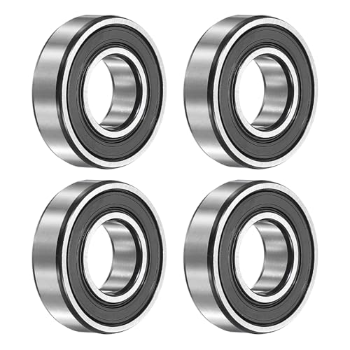 uxcell 4Pcs 6002-2RS Deep Groove Ball Bearings, 15x32x9 mm High Speed Double Rubber Seal Bearings Pre-Lubricated and Stable for Industrial Machinery Repairs 3D Project - size: 6002-2RS(15x32x9 mm)