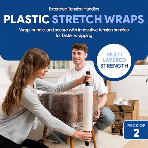 International Plastics Co. 2 Pack of 15'' Stretch Wrap Rotating Handle - size: 2 Pack, style: Extended Handles