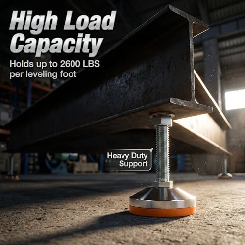 Heavy-Duty Leveling Feet, M16 Thread, Set of 4(Load Capacity 10400 lb) - size: D80xM16xH100,4 Pack