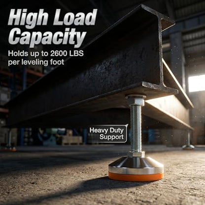 Heavy-Duty Leveling Feet, M16 Thread, Set of 4(Load Capacity 10400 lb) - size: D80xM16xH100,4 Pack